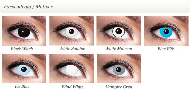 EyeCatcher halloween linser | Ensfarvede kontaktlinser